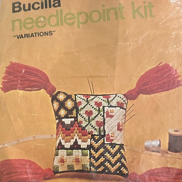 Vintage Bucilla pin cushion kit. Mostly Completed. - Picture 5 of 10